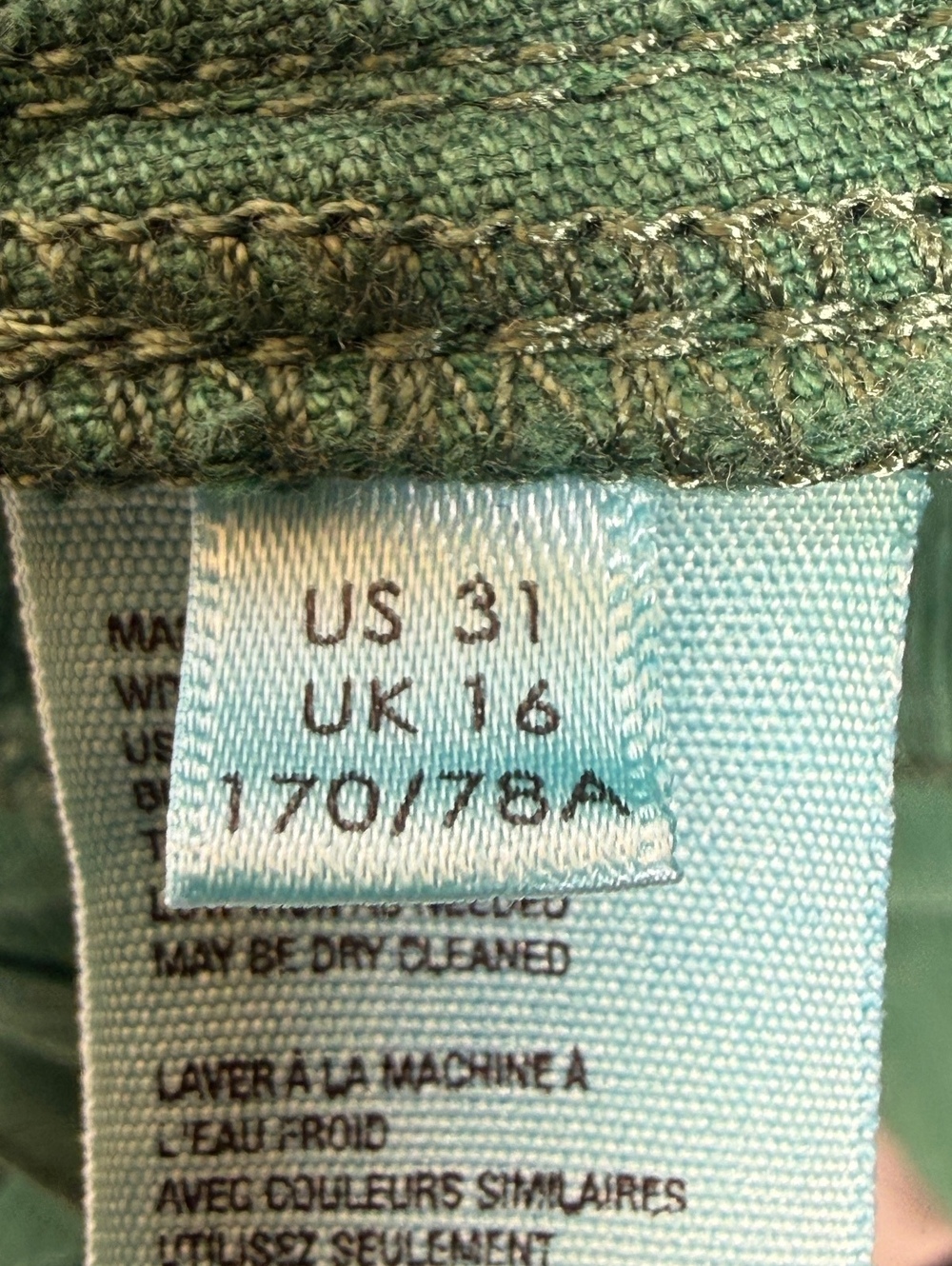 The Free Green Corduroy Pants Regular M - Picture 3 of 11